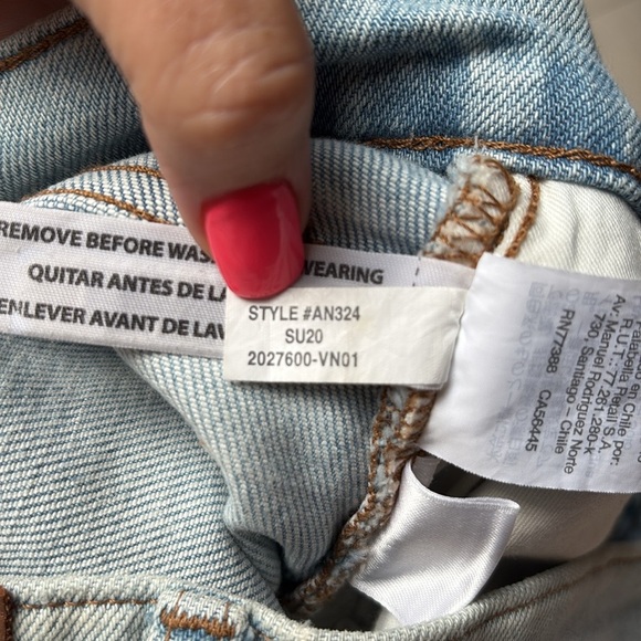 Madewell mid rise classic straight Light Wash Denim Jeans distressed size 25 - Picture 15 of 16